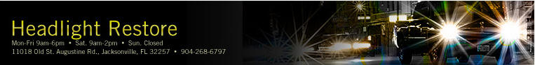Headlight Restore  atp Car Boutique  904-268-6797