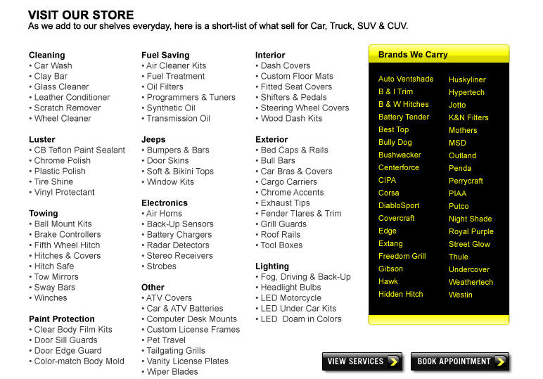 atp Car Boutique In Store Products  904-268-6797