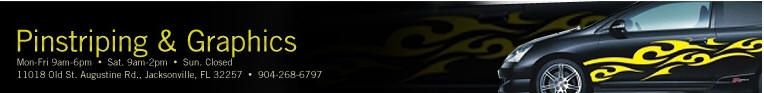 atp Car Boutique Pinstriping & Graphics  904-268-6797
